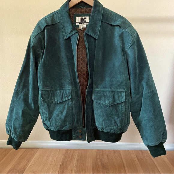 Vintage Jackets & Coats Vintage Jlc Forest Green Suede 0 Leather